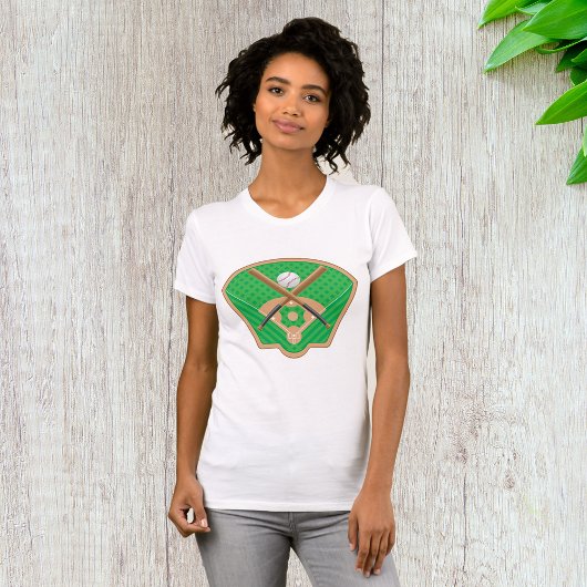 Honkbal veld vrouwen T-shirt
