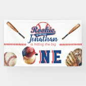 Honkbal Verjaardag | 1e verjaardag Spandoek (Horizontaal)