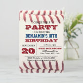 Honkbal Verjaardag Alle Gelegenheid Uitnodiging (Staand voorkant)