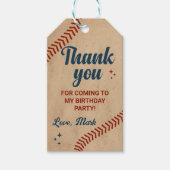  honkbal verjaardag bedankt cadeaulabel (Voorkant)