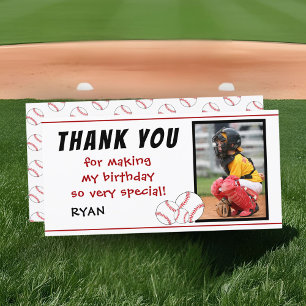 Honkbal Verjaardag Bedankt Fotokaart