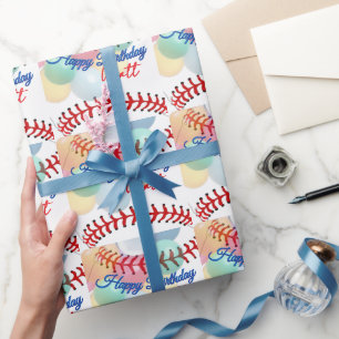 Honkbal verjaardag cadeaupapier