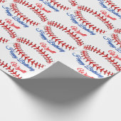 Honkbal verjaardag  cadeaupapier (Hoek)