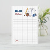 Honkbal Verjaardag Capsule Nota Bericht Kaart (Staand voorkant)