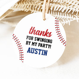 Honkbal Verjaardag Cirkel Favoriet Tags Bedankjes Labels