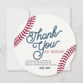 Honkbal verjaardag cirkel foto dankkaart kaart (Voorkant)