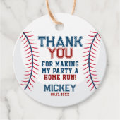 Honkbal Verjaardag Dank u Bedankjes Labels (Voorkant)