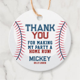 Honkbal Verjaardag Dank u Bedankjes Labels