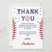 Honkbal Verjaardag Dank u kaart (Voorkant)