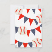 Honkbal Verjaardag Flat Bedankt Card (Achterkant)