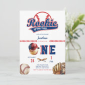 Honkbal Verjaardag | Foto 1e verjaardag Kaart (Staand voorkant)