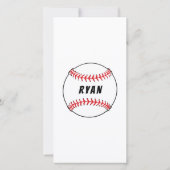 Honkbal Verjaardag Foto Kinderen Bedankkaart (Achterkant)