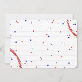 Honkbal Verjaardag Foto uitnodiging (Achterkant)