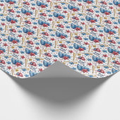 Honkbal Verjaardag Gift Wrap Boy Wrapping Paper Cadeaupapier (Hoek)