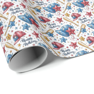 Honkbal Verjaardag Gift Wrap Boy Wrapping Paper Cadeaupapier