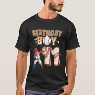 Honkbal Verjaardag Jongen 11 Jaar Oud 11e Dag Fees T-shirt