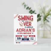 Honkbal verjaardag jongen briefkaart (Staand voorkant)