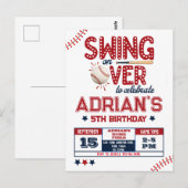 Honkbal verjaardag jongen briefkaart (Voorkant / Achterkant)