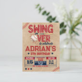 Honkbal verjaardag jongen briefkaart (Staand voorkant)