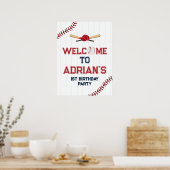 Honkbal verjaardag jongen poster (Keuken)