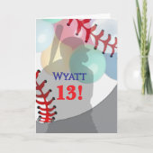 Honkbal verjaardag kaart (Voorkant)