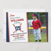 Honkbal verjaardag | Kom naar het balfeestje Kaart (Voorkant)