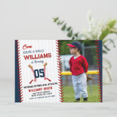 Honkbal verjaardag | Kom naar het balfeestje Kaart (Staand voorkant)