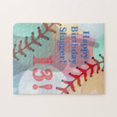 Honkbal verjaardag legpuzzel (Horizontaal)