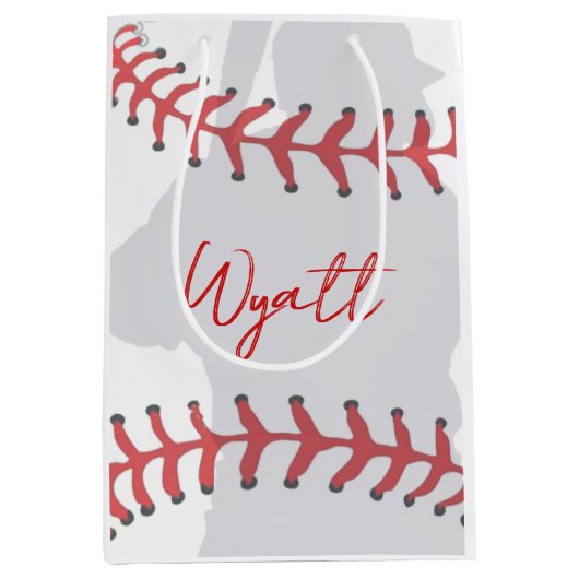 Honkbal verjaardag medium cadeauzakje (Voorkant)