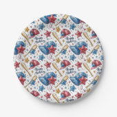 Honkbal Verjaardag Papier Borden Party Tafelgerei  Papieren Bordje (Voorkant)