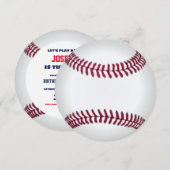 Honkbal Verjaardag Ronde Kaart (Voorkant / Achterkant)