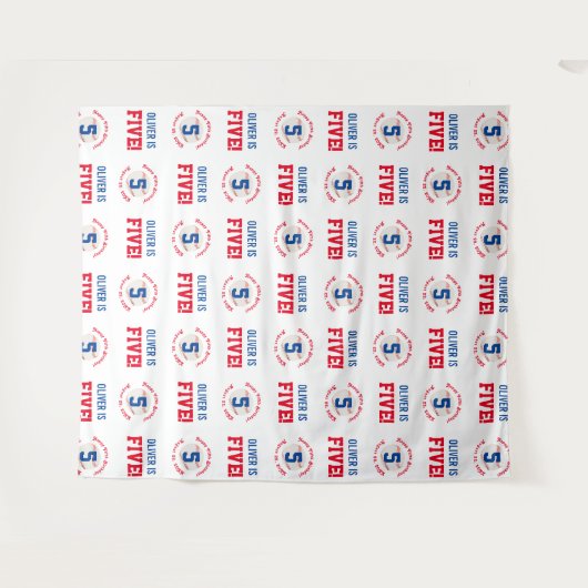 Honkbal Verjaardag Stap en Herhaal Foto Achtergron Wandkleed (Voorkant (horizontaal))