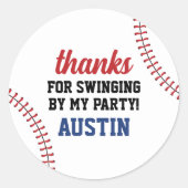 Honkbal Verjaardag Stickers (Voorkant)