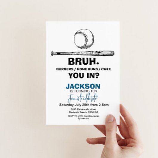 Honkbal verjaardag Uitnodiging - Elke leeftijd