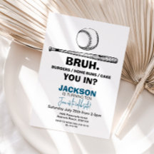 Honkbal verjaardag Uitnodiging - Elke leeftijd