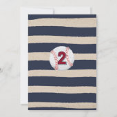 Honkbal Verjaardag Uitnodiging Honkbal 2e Verjaard (Achterkant)