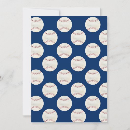 Honkbal verjaardag uitnodiging voor jongen (Achterkant)