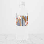 Honkbal Verjaardag Waterfles Label Etiket (Achterkant)