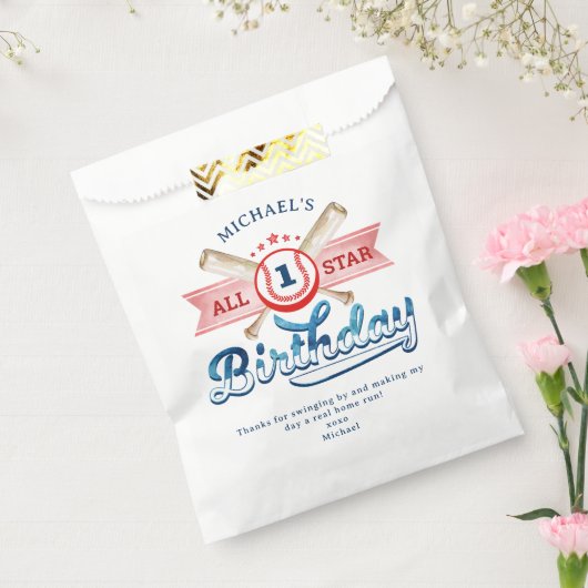 Honkbal Verjaardagsfeest Bedankt Favoriete tas Bedankzakje (Gezegeld)