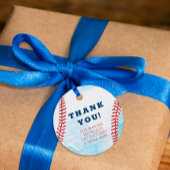 Honkbal Verjaardagsfeest Dank u Gift Label