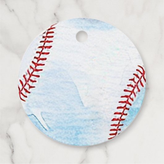 Honkbal Verjaardagsfeest Dank u Gift Label (Achterkant)