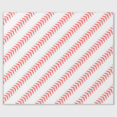 Honkbal Verjaardagsfeest Rode naden Cadeaupapier (Vlak)