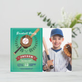 Honkbal Verjaardagsfeest Sport All Star Foto Kaart (Staand voorkant)