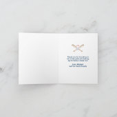 Honkbal verjaardagsfeestje bedankje bedankkaart (Binnen)