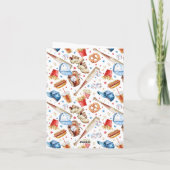 Honkbal verjaardagsfeestje bedankkaart  (Achterkant)