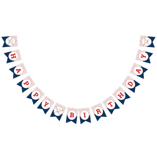 Honkbal verjaardagsfeestje Bunting vlaggen Vlaggetjes (Alle)