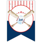 Honkbal verjaardagsfeestje Bunting vlaggen Vlaggetjes (Eerste vlag)