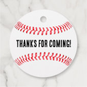 Honkbal Verjaardagsfeestje Custom Bedankt Bericht Bedankjes Labels (Achterkant)