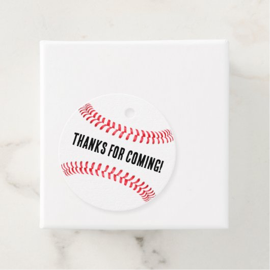 Honkbal Verjaardagsfeestje Custom Bedankt Bericht Bedankjes Labels (In situ)