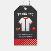 Honkbal verjaardagsfeestje dank je wel gunst cadeaulabel (Voorkant)